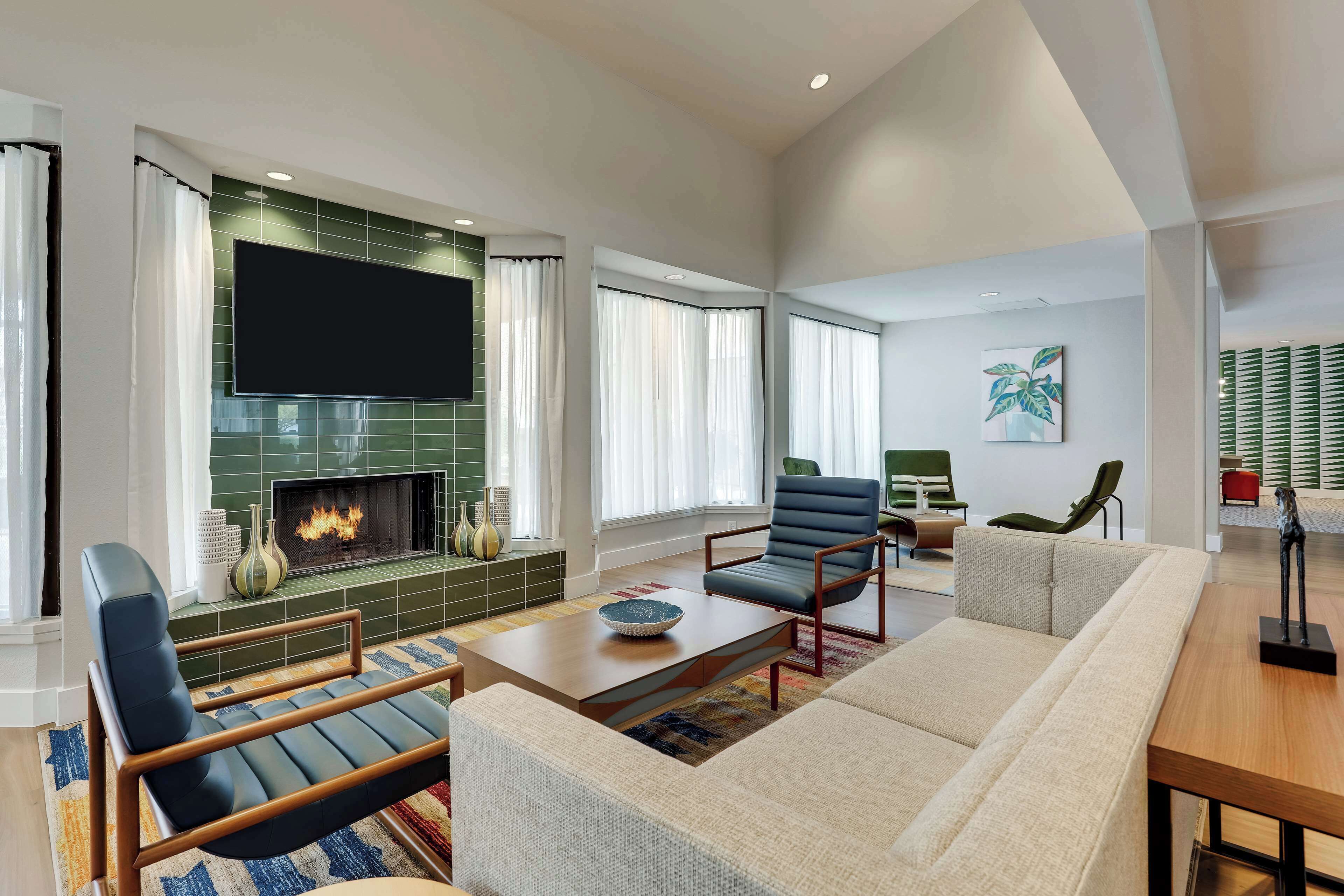 Siddeområde i lobbyen