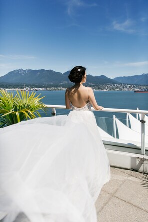 Outdoor wedding area