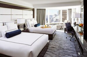 Pacific Club, Deluxe Room, 2 Double Beds, City View | Premium bedding, down comforters, pillowtop beds, minibar