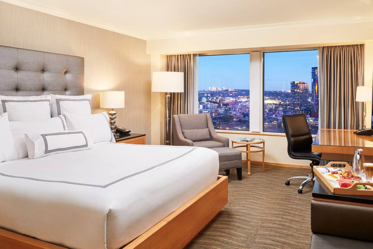 Premium bedding, down comforters, pillowtop beds, in-room safe