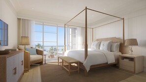Ropa de cama de alta calidad, minibar, caja fuerte