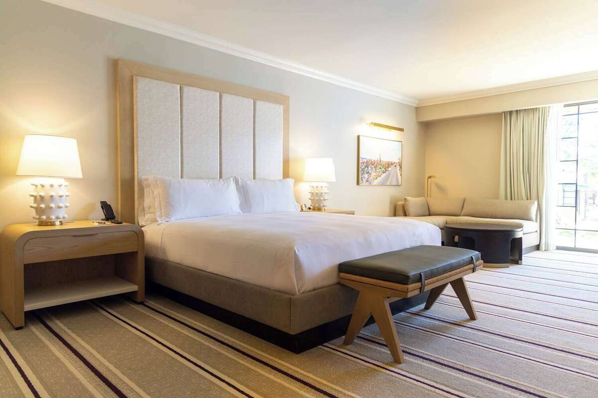 Premium bedding, memory foam beds, in-room safe, desk