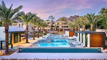 7 outdoor pools, cabanas (surcharge), pool umbrellas