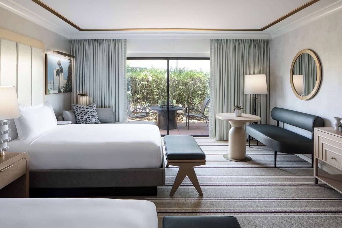 Room, 2 Queen Beds (Club Firepit) | Premium bedding, memory foam beds, in-room safe, desk