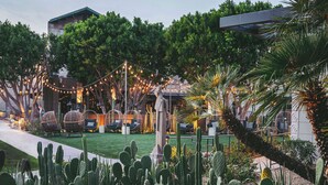 A garden with cacti, string lights, and outdoor seating. - Arizona Biltmore, LXR Hotels & Resorts (Phoenix)
