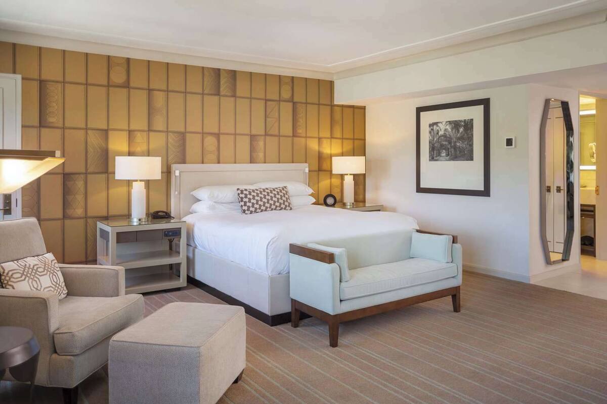 Premium bedding, memory foam beds, in-room safe, desk