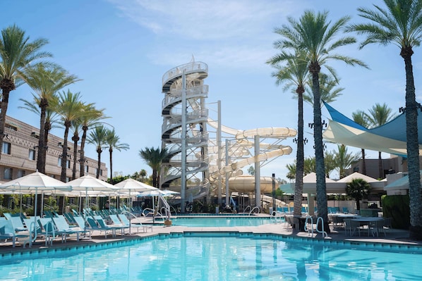 7 outdoor pools, cabanas (surcharge), pool umbrellas