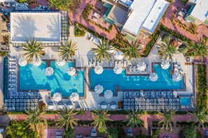 7 outdoor pools, cabanas (surcharge), pool umbrellas
