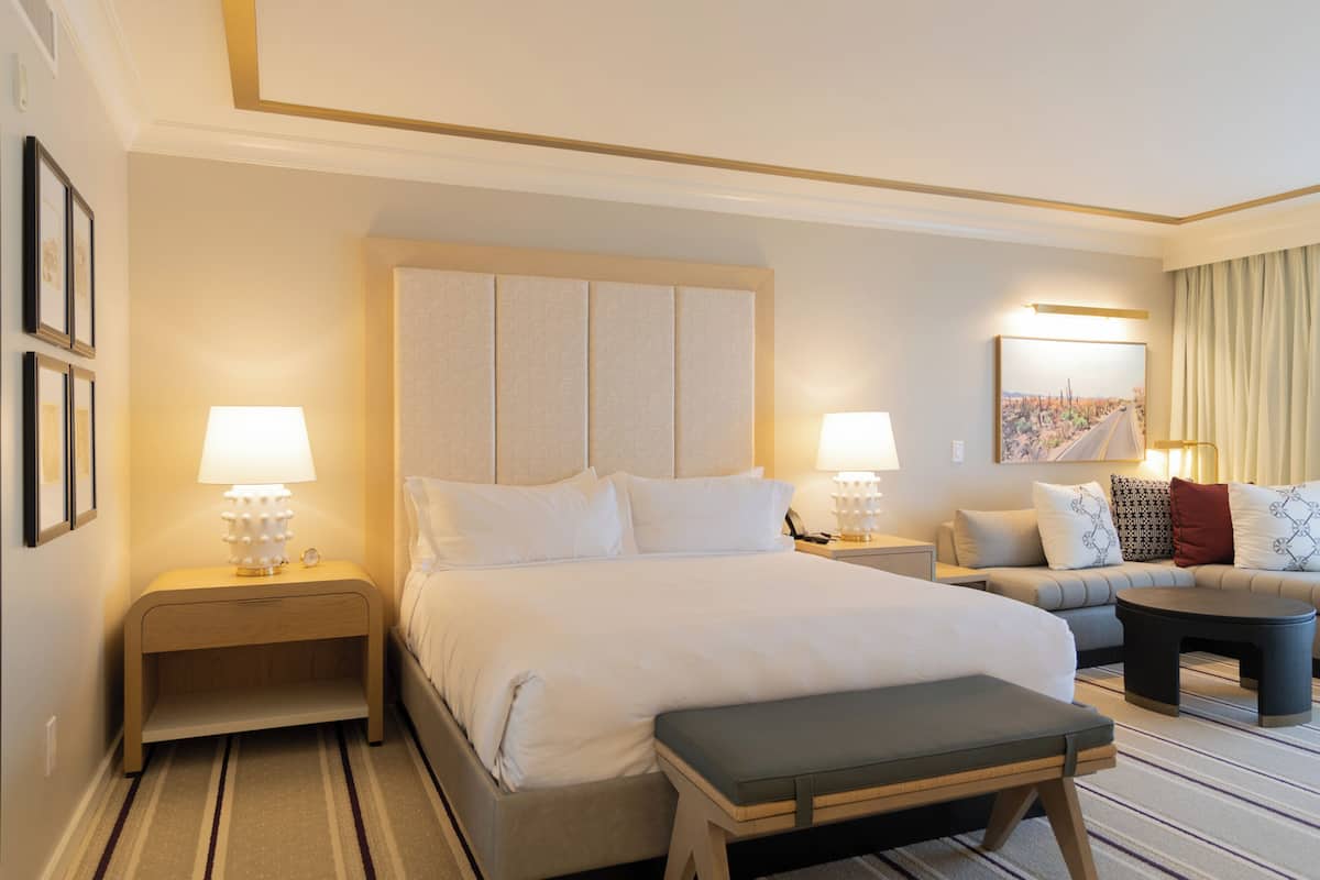 Premium bedding, memory foam beds, in-room safe, desk