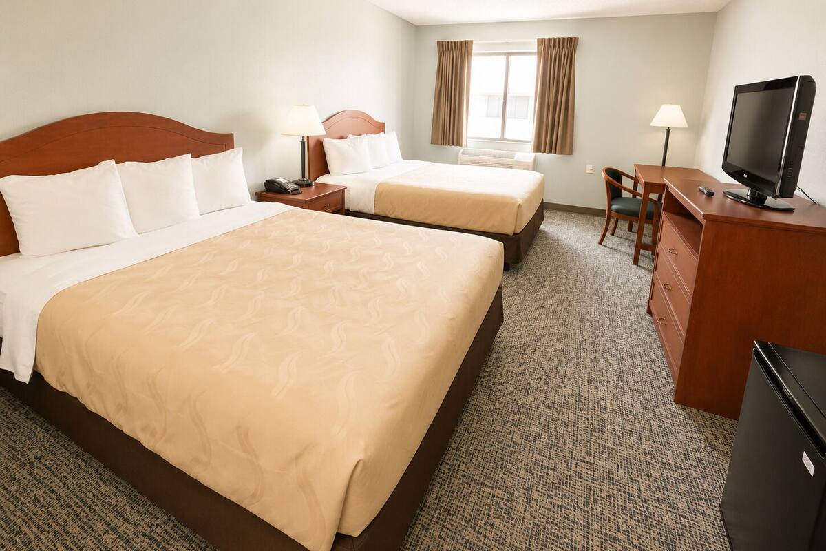 Room, 2 Queen Beds, Non Smoking (No Elevator Access) | Premium bedding, pillowtop beds, iron/ironing board, WiFi (free)
