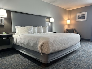 Premium bedding, down comforters, Select Comfort beds, desk