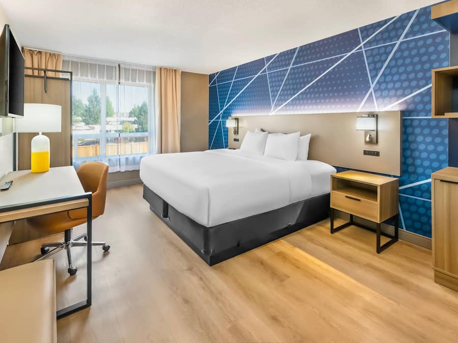 Desk, blackout drapes, iron/ironing board, free cribs/infant beds