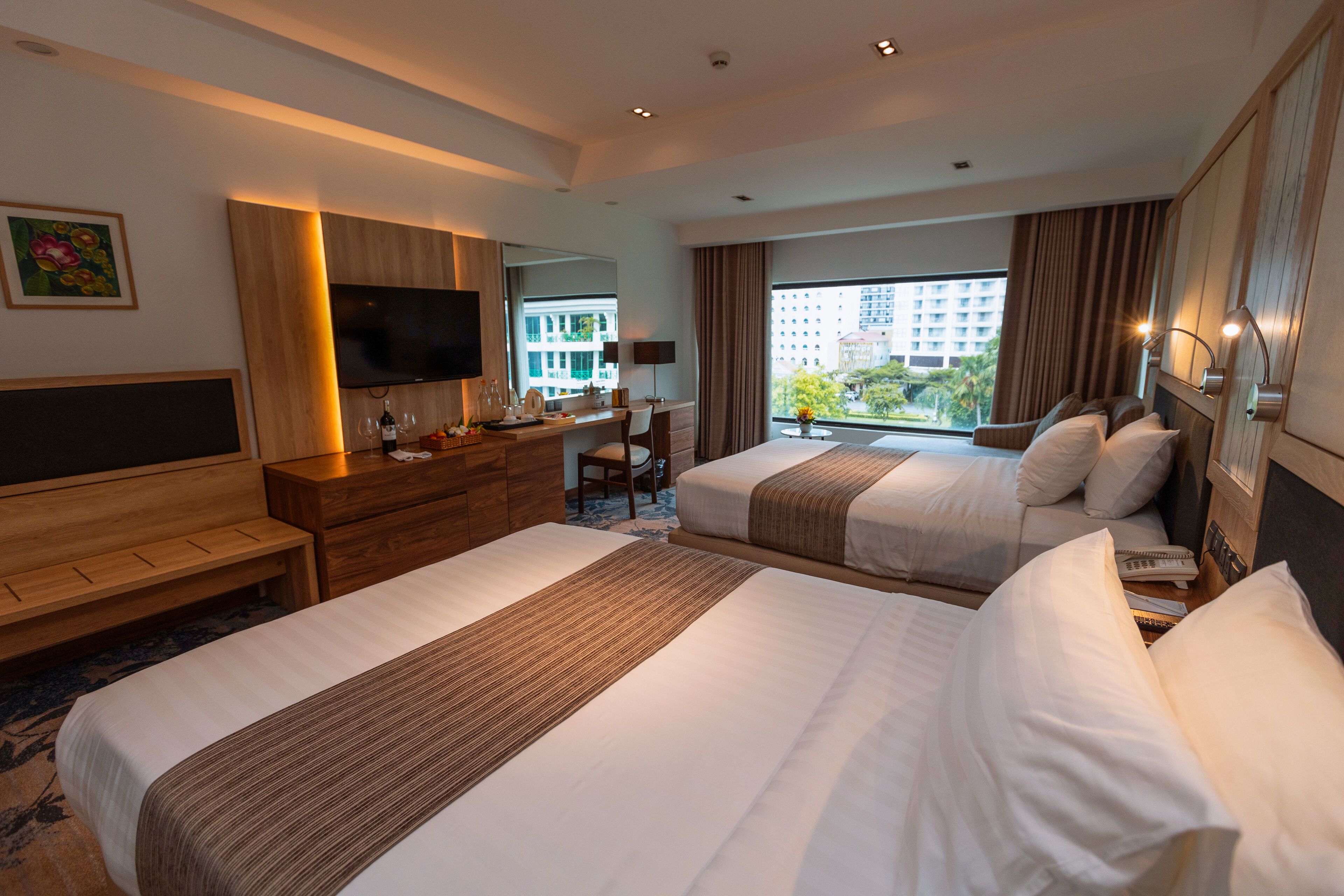 Minibar, in-room safe, desk, blackout curtains