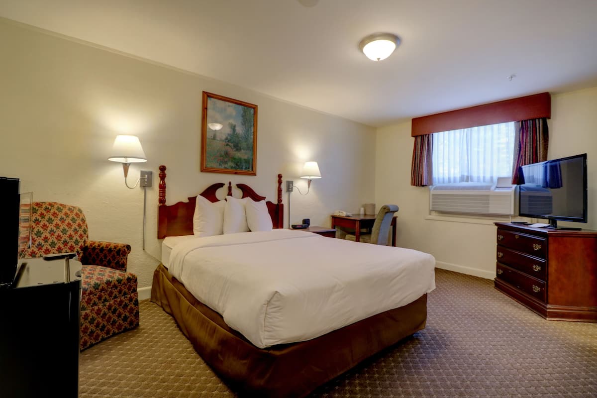 1 Economy Queen | Hypo-allergenic bedding available, desk, laptop workspace