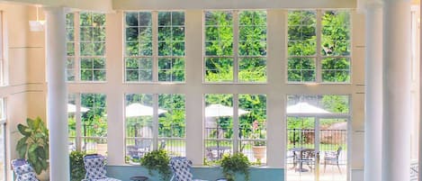 Indoor pool, seasonal outdoor pool, sun loungers