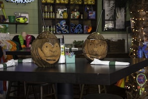 Enjoy a casual dining experience with a touch of whimsy at this restaurant, where creative decor meets everyday essentials.