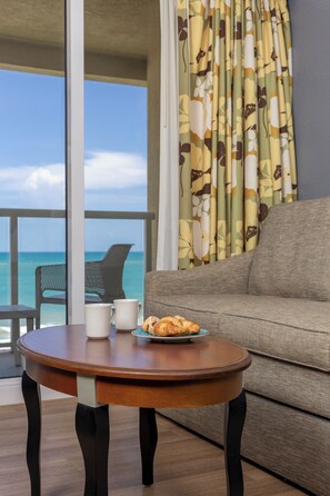 Room, 1 King Bed, Oceanfront | 1 bedroom, hypo-allergenic bedding, in-room safe, desk
