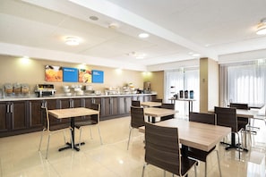 Free daily self-service breakfast