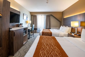 Premium bedding, desk, blackout curtains, iron/ironing board
