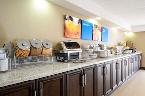 Free daily self-service breakfast