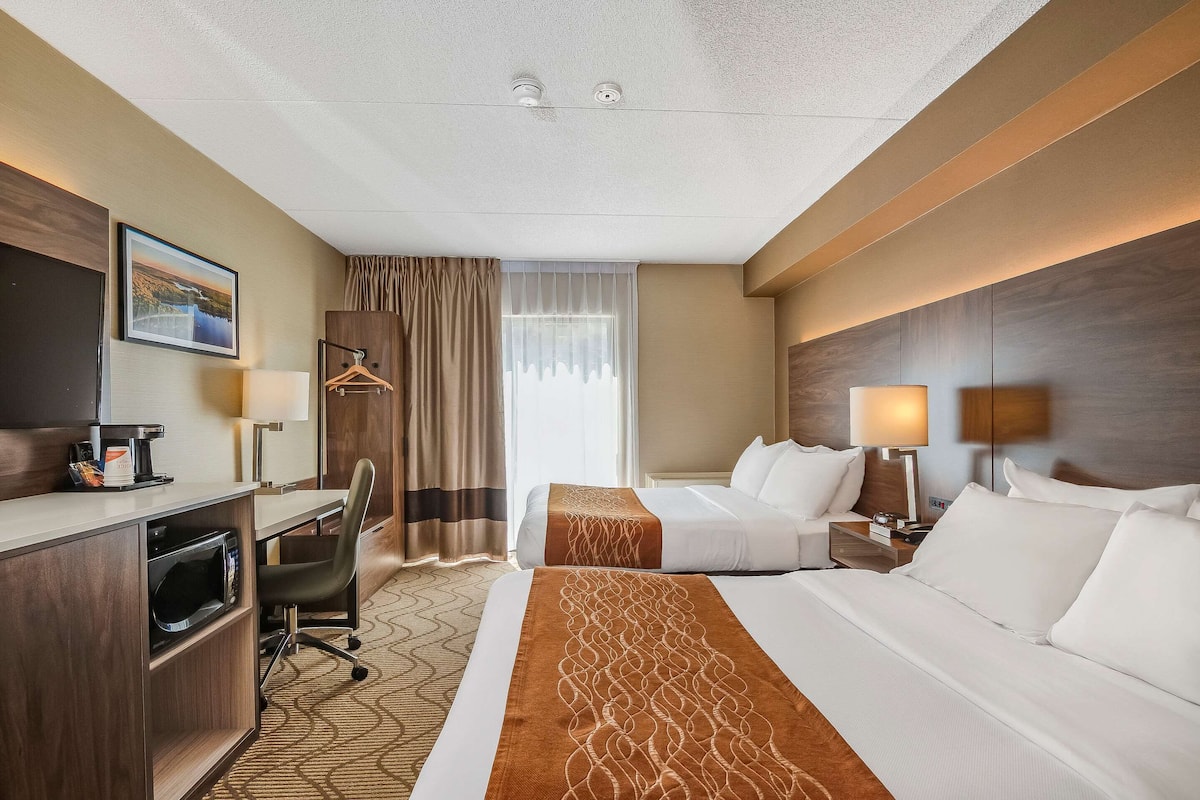 Standard Room, 2 Double Beds, Non Smoking/ Ground Floor | Premium bedding, desk, blackout drapes, iron/ironing board