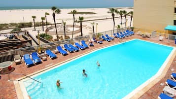 2 outdoor pools, pool umbrellas, sun loungers