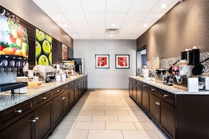 Free daily self-service breakfast
