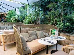 Breakfast, lunch, dinner served; French cuisine, garden views
