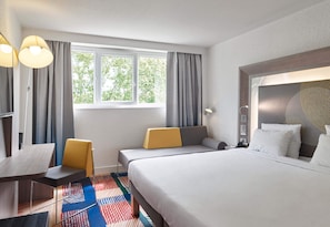 In-room safe, desk, blackout curtains, soundproofing