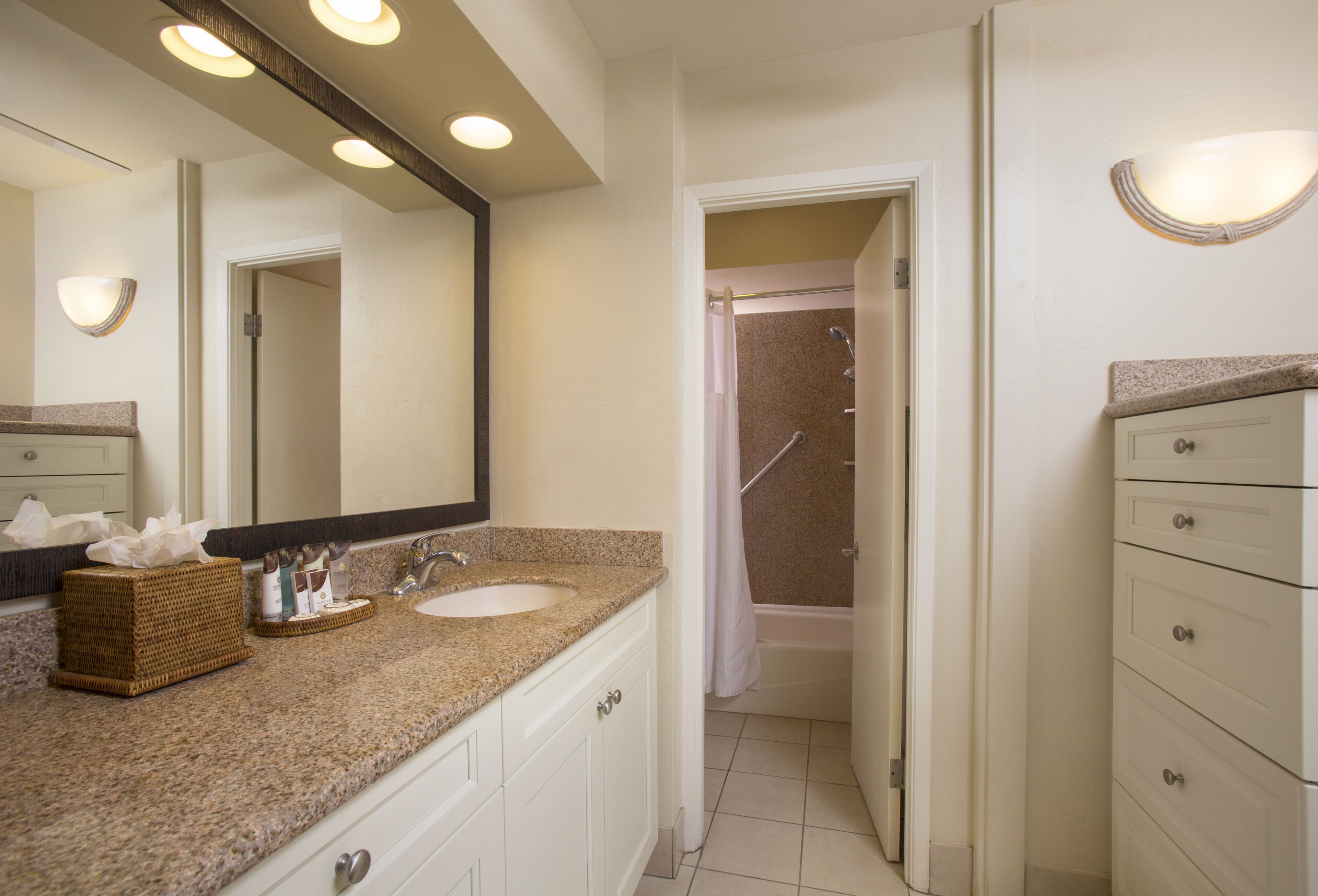 free toiletries, hair dryer, towels