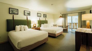 Deluxe Room, 2 Queen Beds, Balcony | Desk, laptop workspace, blackout curtains, free WiFi