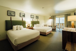 Deluxe Room, 2 Queen Beds, Balcony | Desk, laptop workspace, blackout drapes, free WiFi
