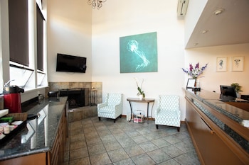 Hotel entrance and lobby at Munras Inn