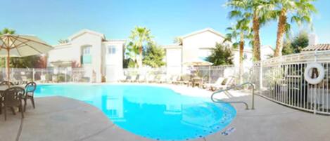 Outdoor pool, a heated pool