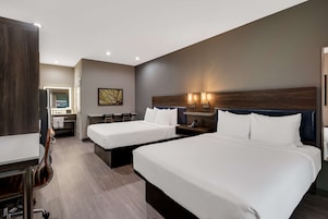 Suite, 2 Queen Beds, Non Smoking, Kitchenette | Hypo-allergenic bedding, desk, free WiFi, bed sheets