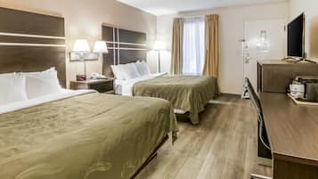Room, 2 Queen Beds, Accessible, Non Smoking | In-room safe, desk, blackout drapes, iron/ironing board