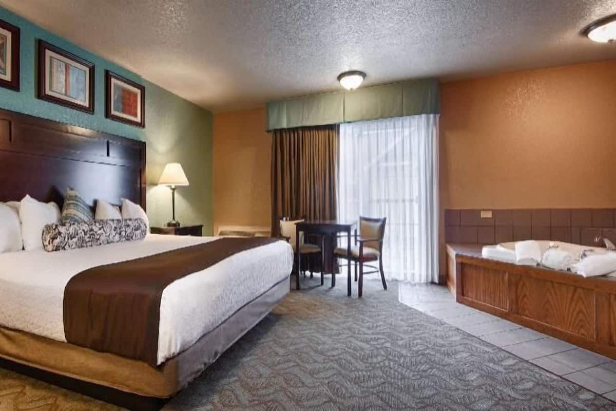 Desk, blackout curtains, soundproofing, iron/ironing board