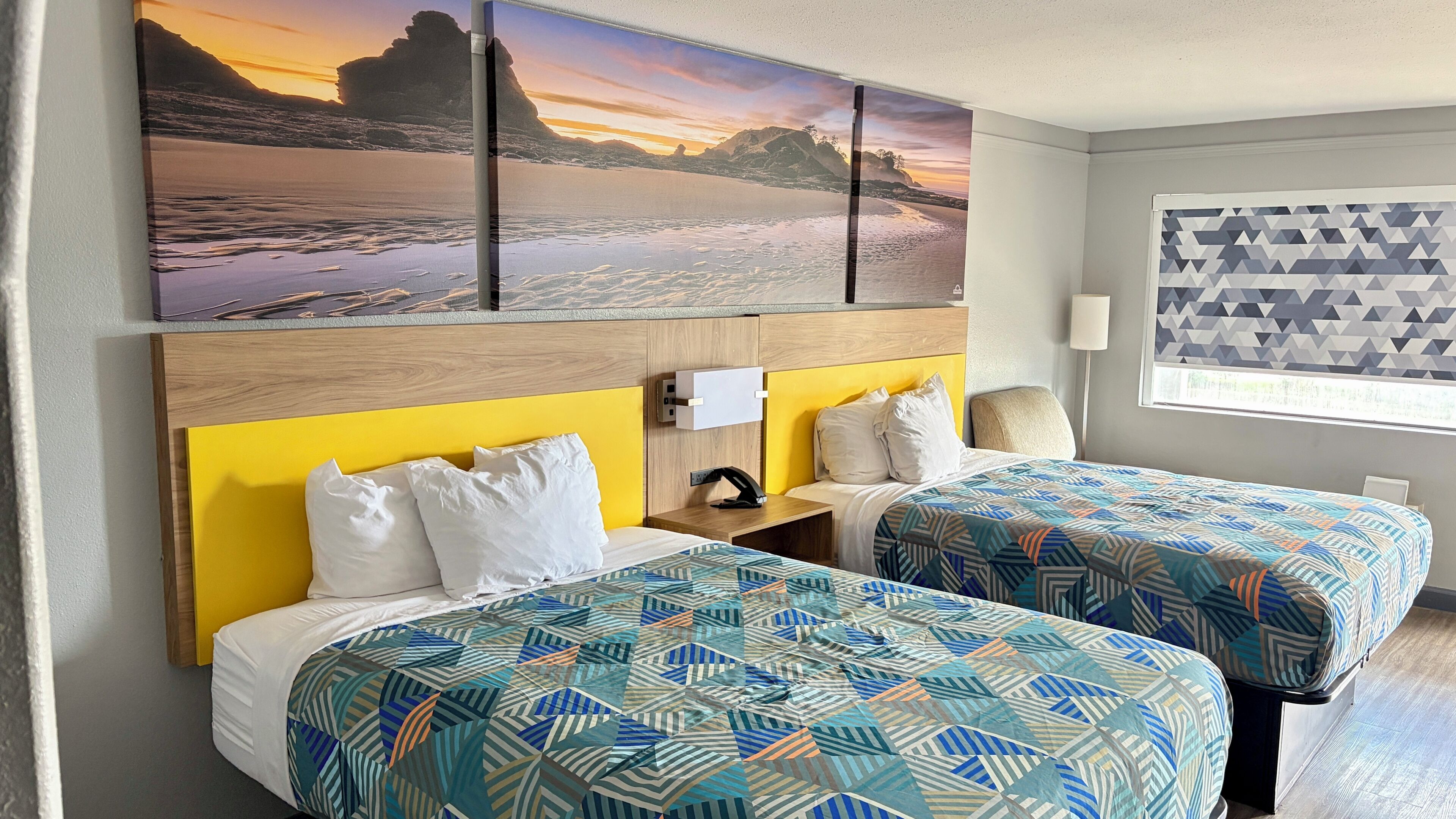 Room, 2 Double Beds, Non Smoking | Premium bedding, in-room safe, desk, iron/ironing board