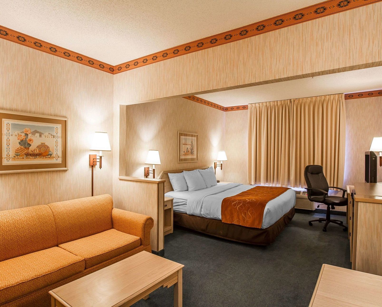 Premium bedding, pillow-top beds, in-room safe, desk