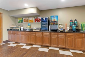 Free daily self-service breakfast