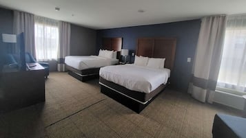 Room, 2 Queen Beds, Accessible, Non Smoking | Desk, laptop workspace, blackout curtains, iron/ironing board