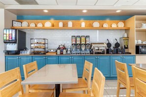 Free daily self-service breakfast 
