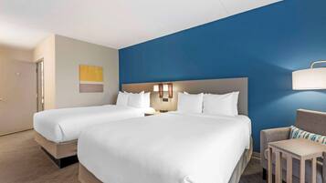 Room, 2 Queen Beds, Non Smoking | Premium bedding, desk, blackout drapes, iron/ironing board