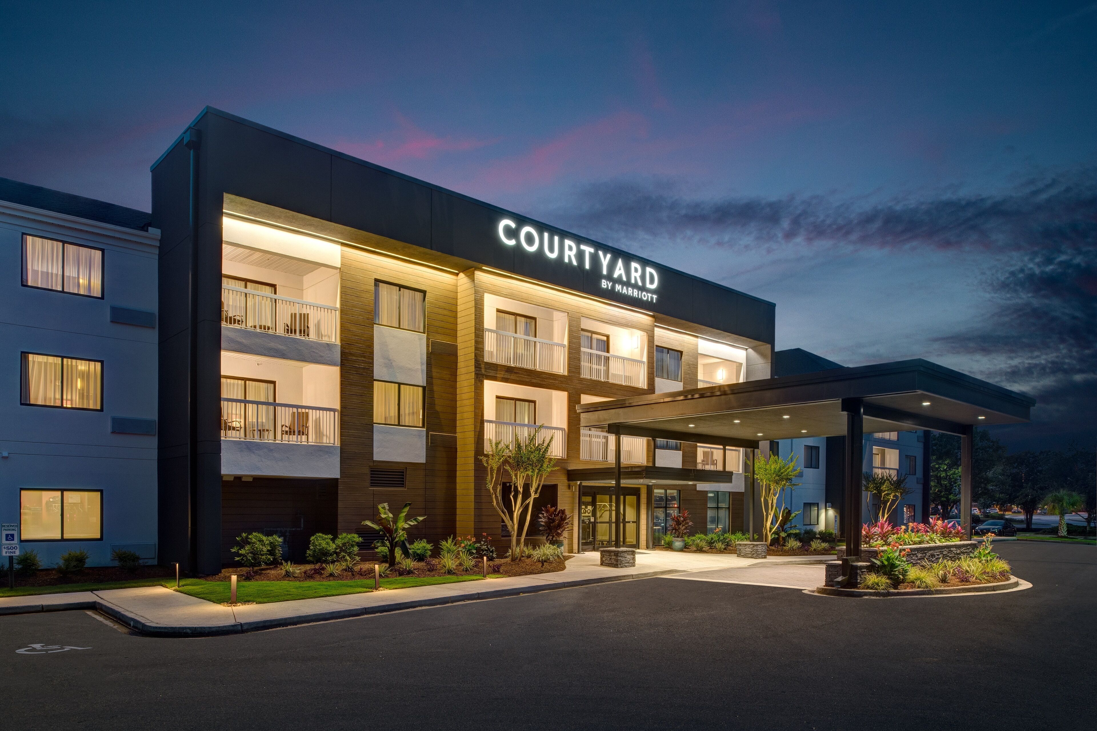 front of property – evening/night