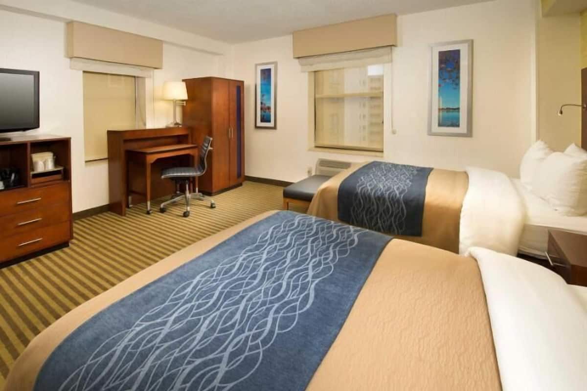 In-room safe, desk, blackout curtains, iron/ironing board