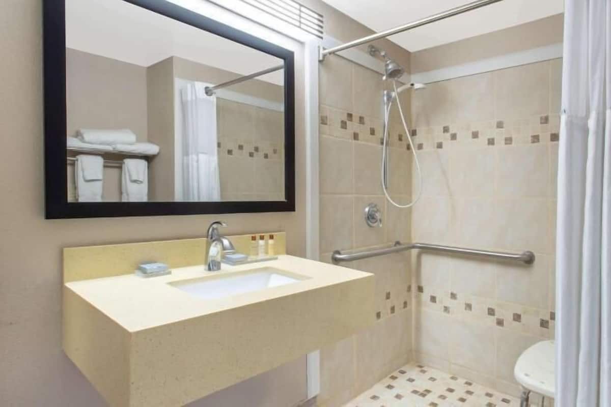 Baño | Tina con regadera, amenidades de baño gratuitas, secadora de cabello