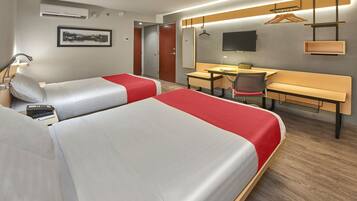 Desk, blackout drapes, iron/ironing board, free WiFi