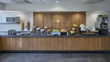Free daily self-service breakfast
