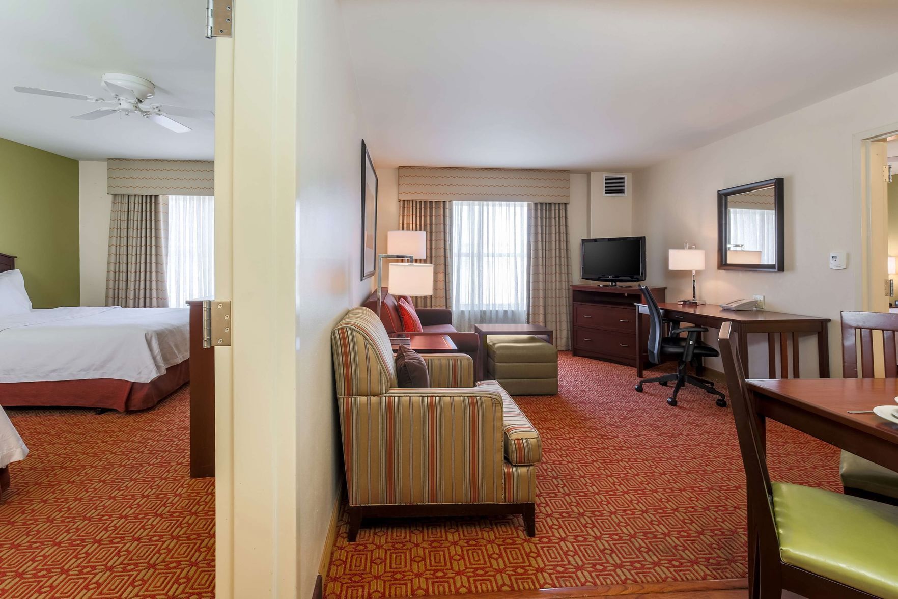 In-room safe, desk, iron/ironing board, free cribs/infant beds