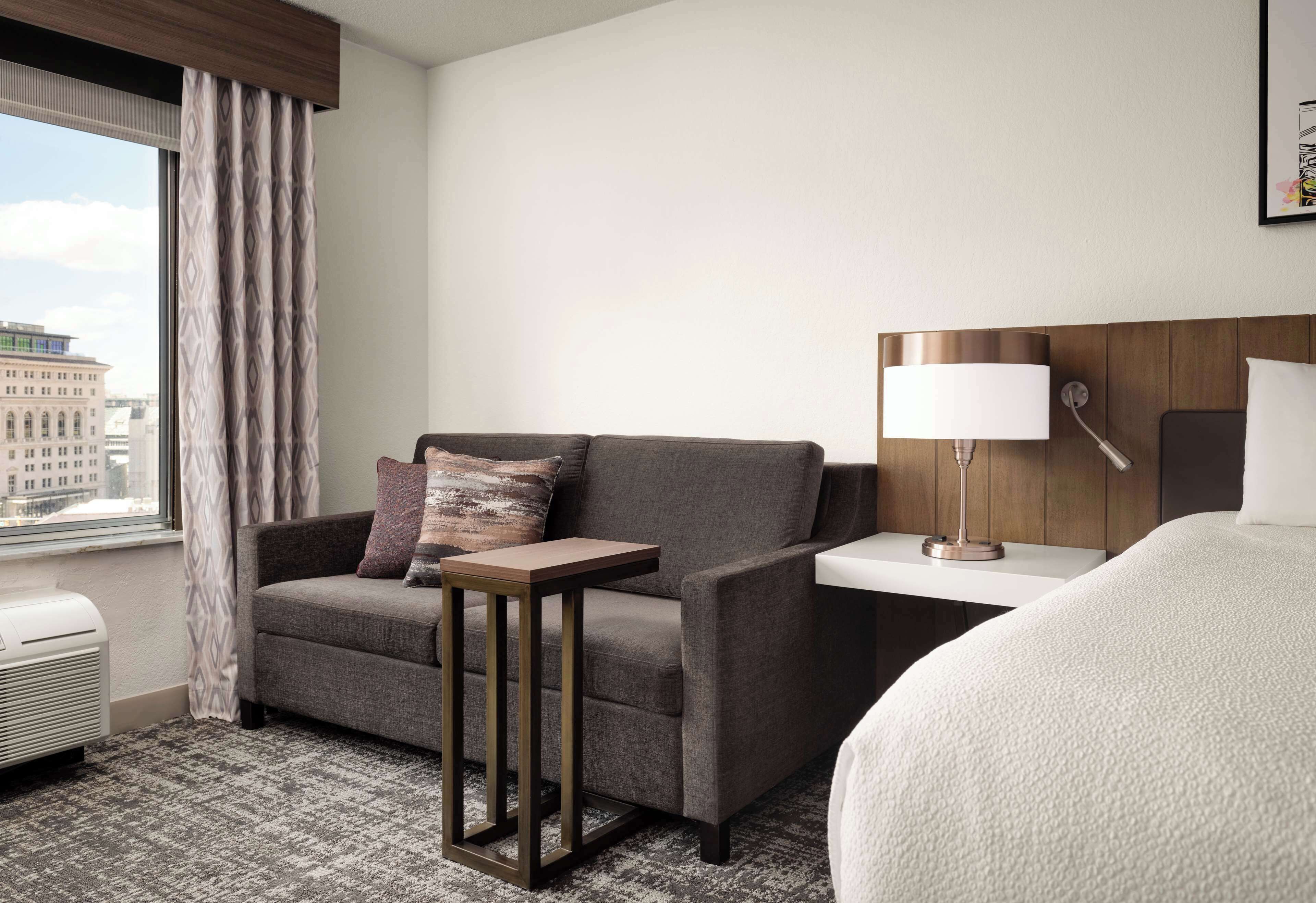 room, 1 king bed with sofa bed | living area | smart tv, pay films